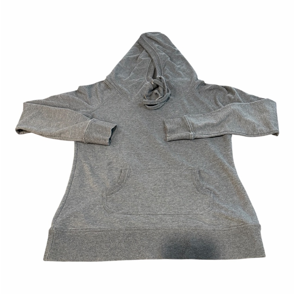 Garage Women's Large Gray Pullover Hoodie Sweatshirt Kangaroo Pocket Casual